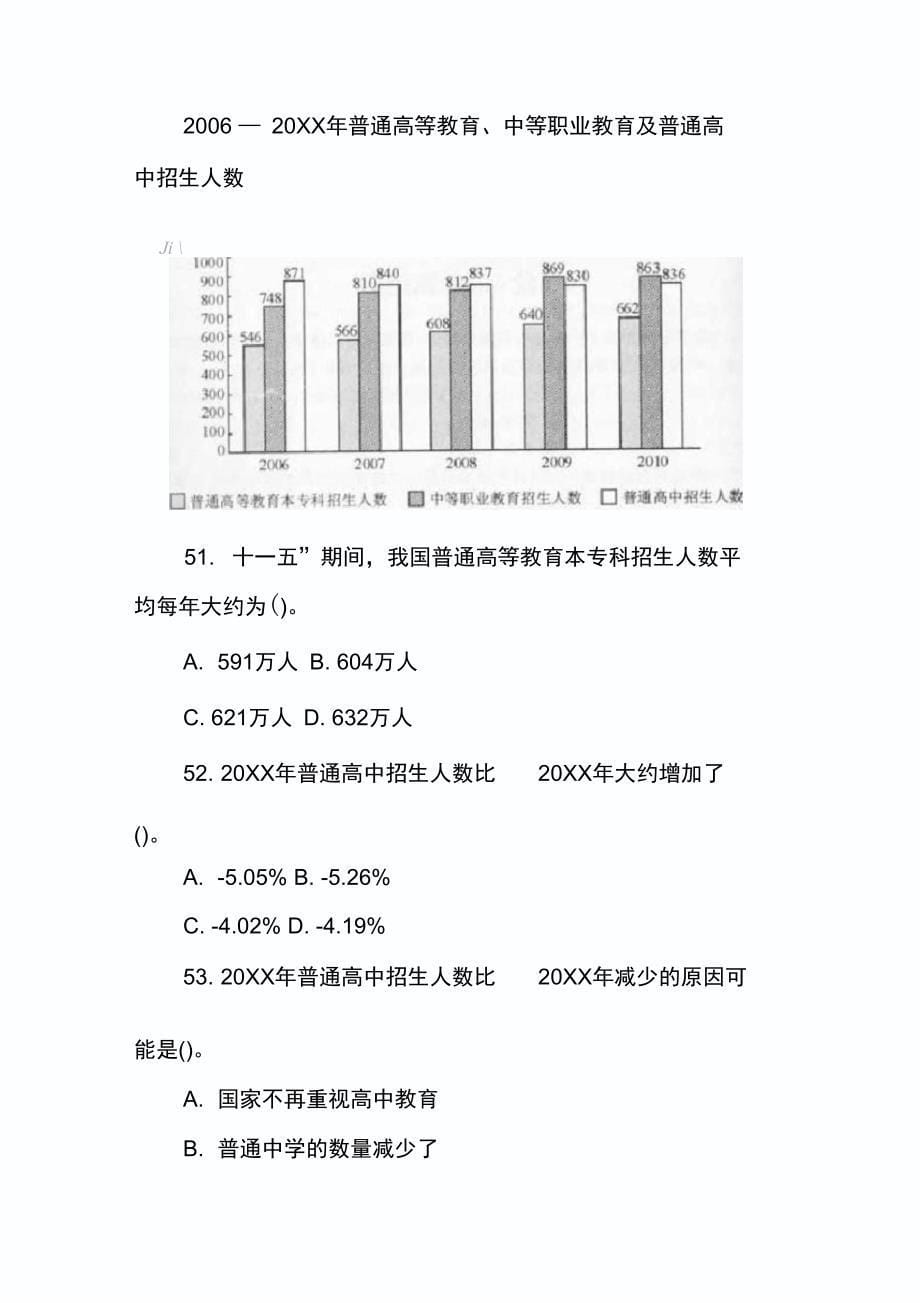 安徽事业单位考试公共基础知识一资料分析真题写作真题练习及答案汇编_第5页