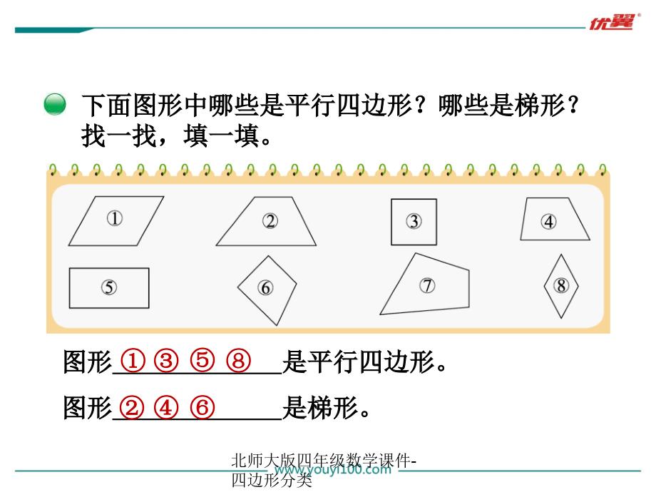 北师大版四年级数学课件四边形分类经典实用_第3页