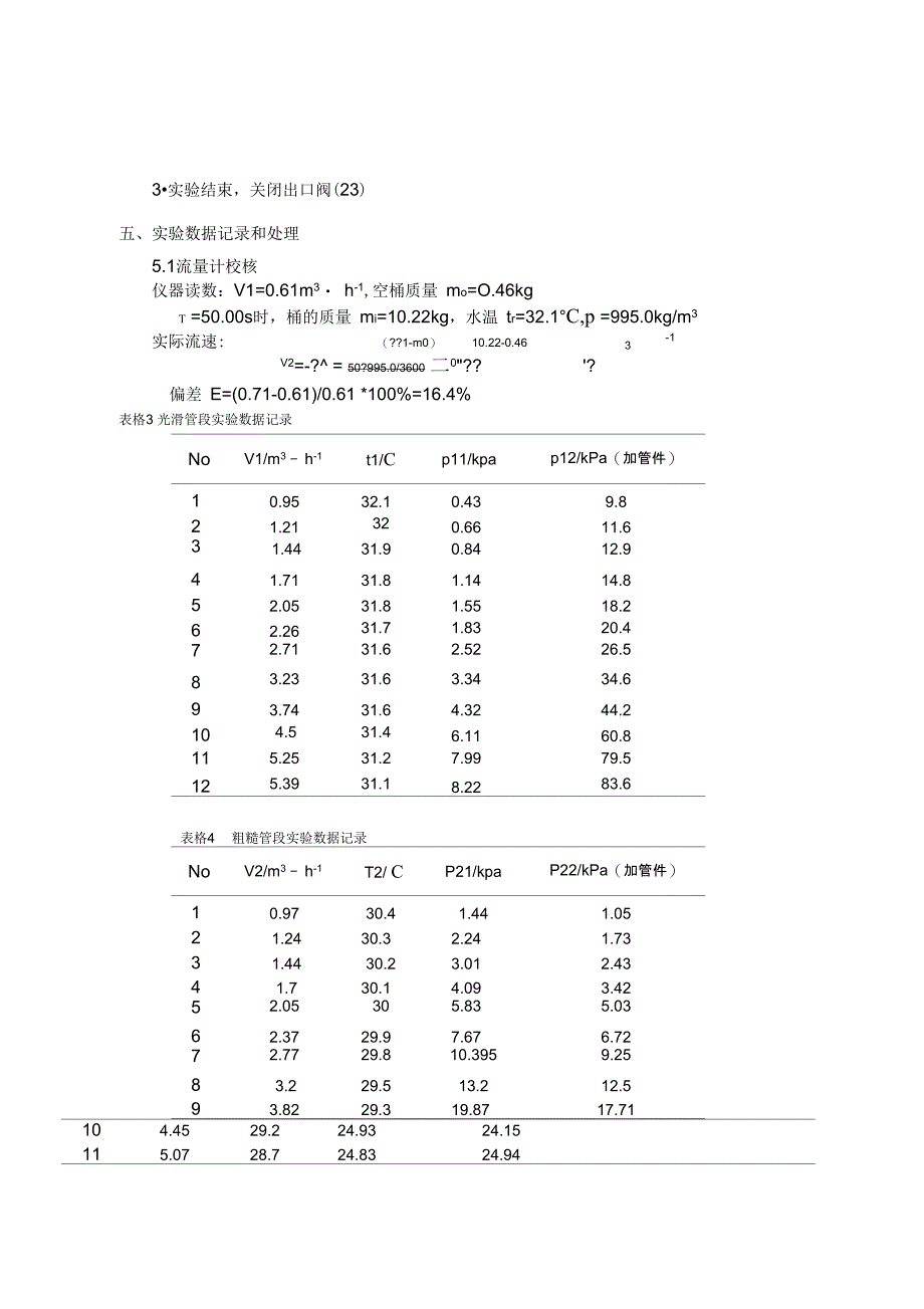 流体流动阻力测定实验报告材料_第3页