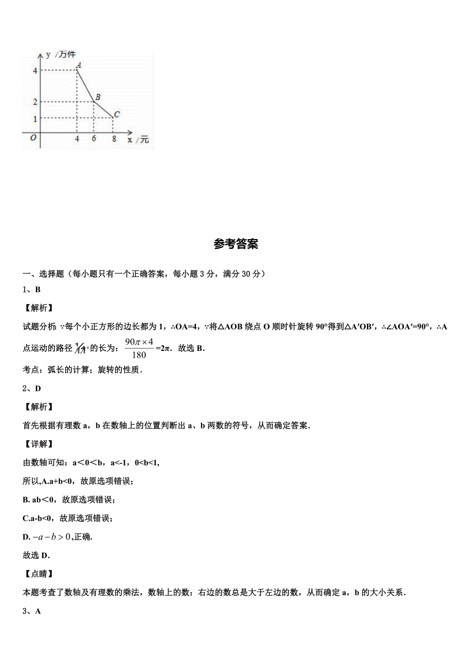 湖南省长沙市明德华兴中学2023年中考数学仿真试卷含解析_第5页