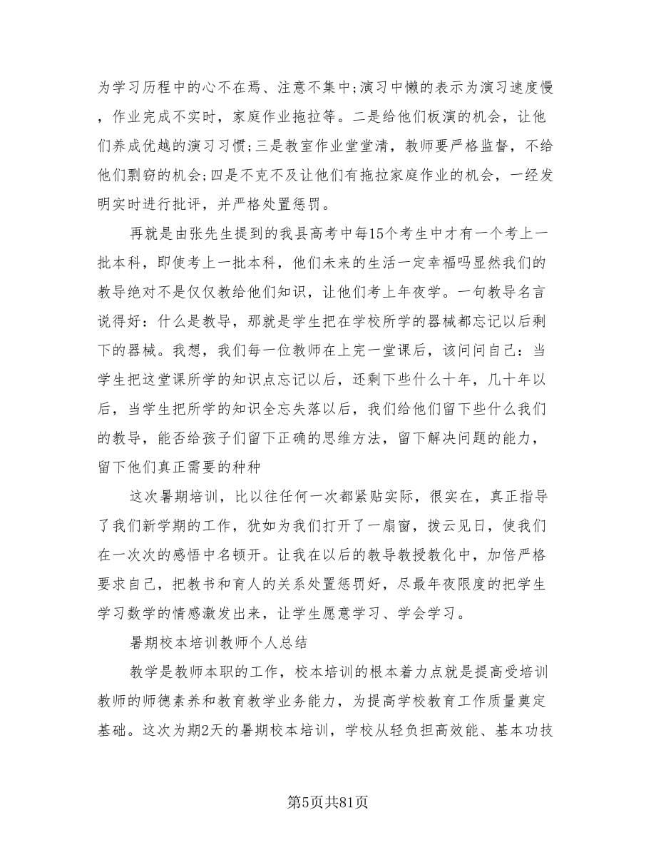 暑期教师个人培训工作总结（10篇）.doc_第5页