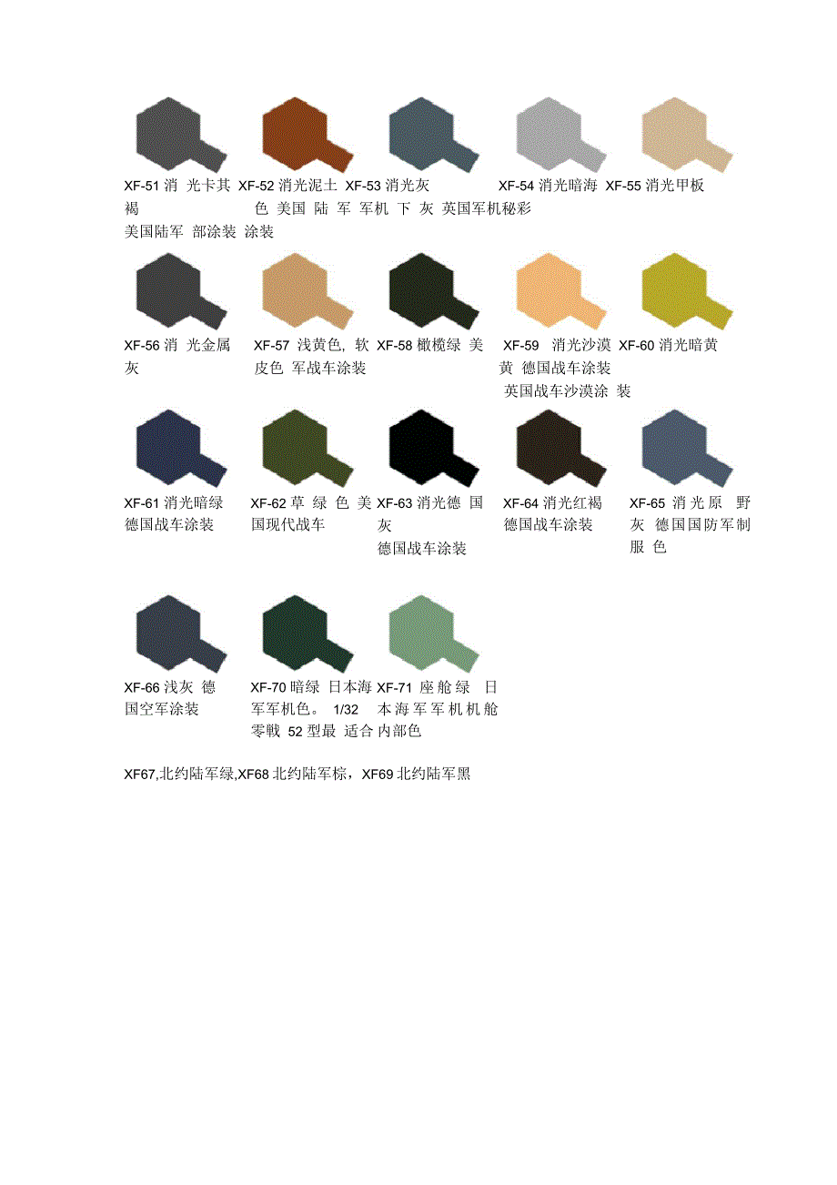 田宫系列色表_第3页