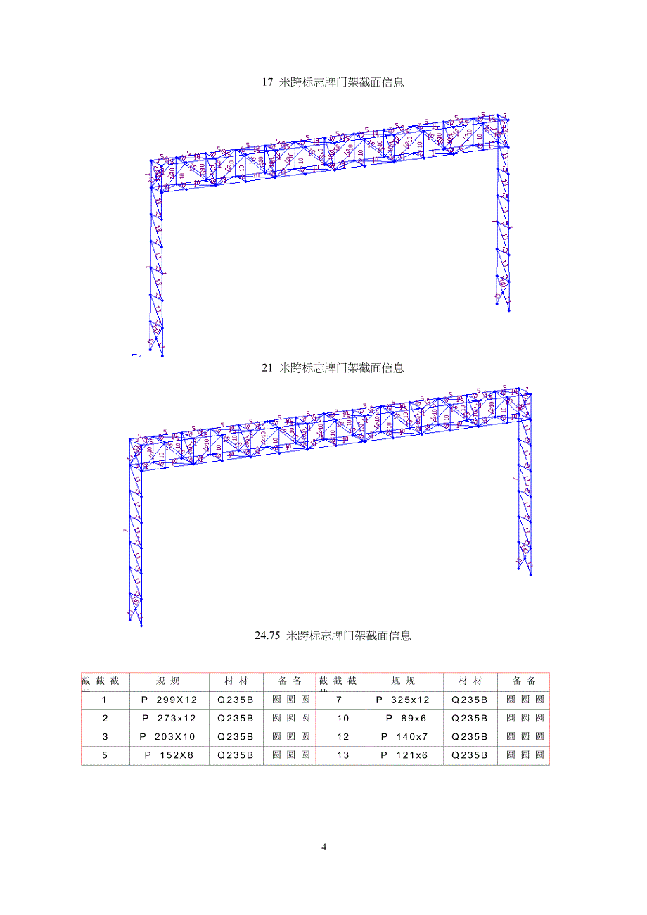 高速公路门架钢结构设计计算书_第4页