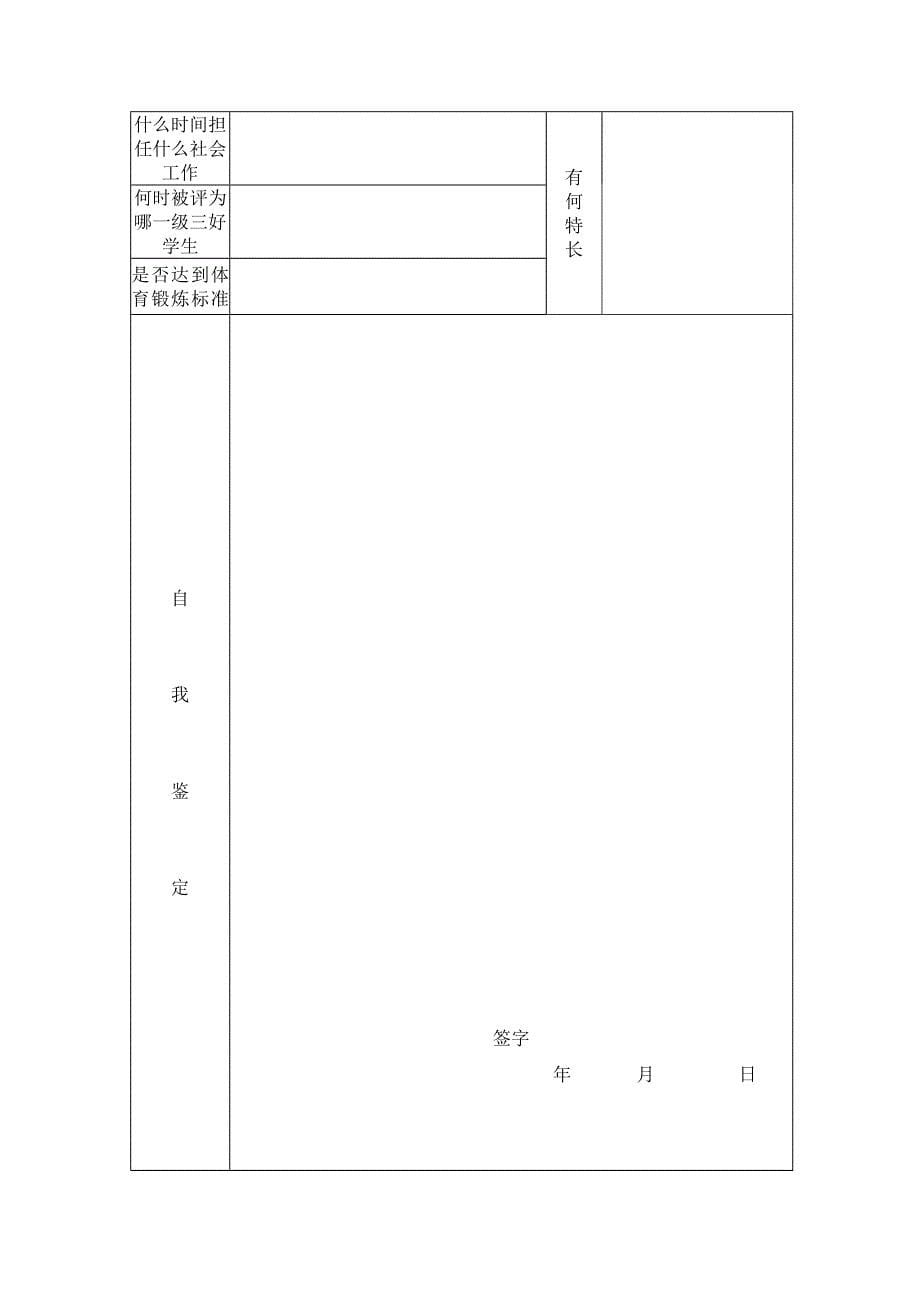 安徽高中毕业生登记表.doc_第5页