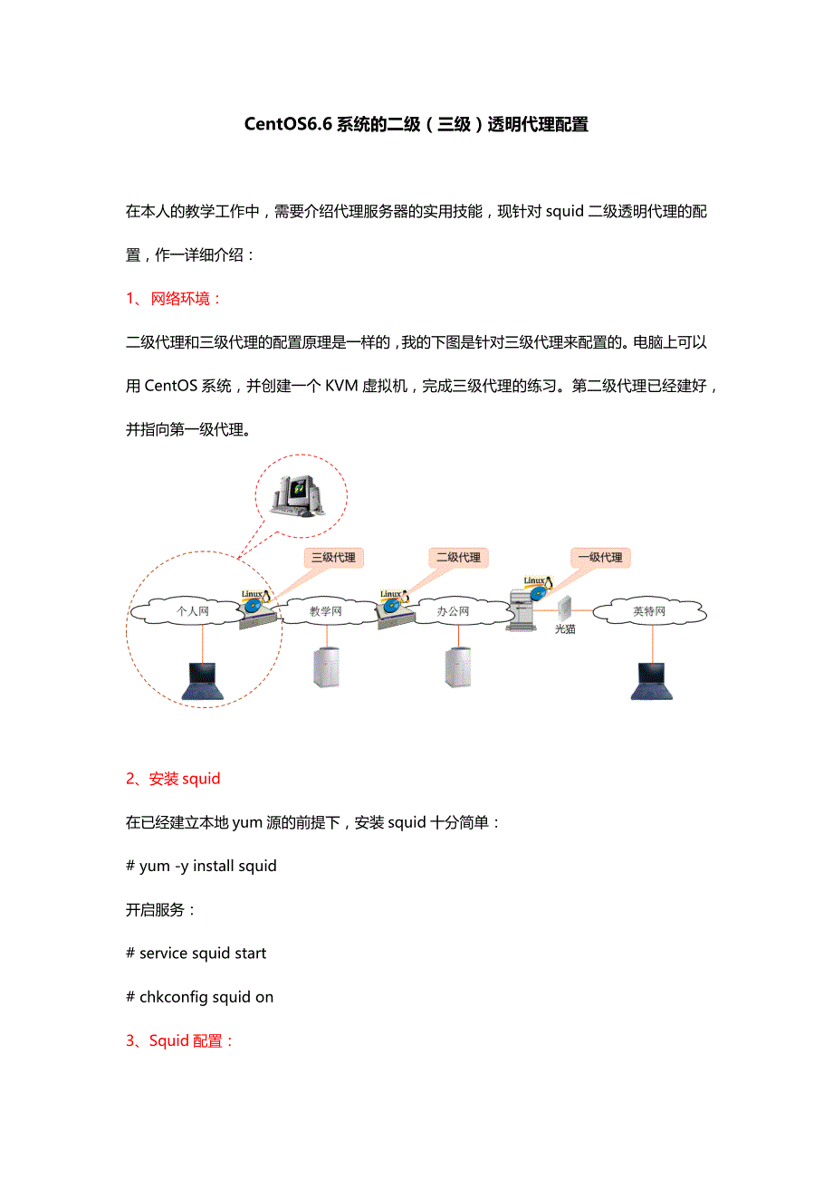 CentOS6.6系统的二级(三级)透明代理配置.docx_第1页