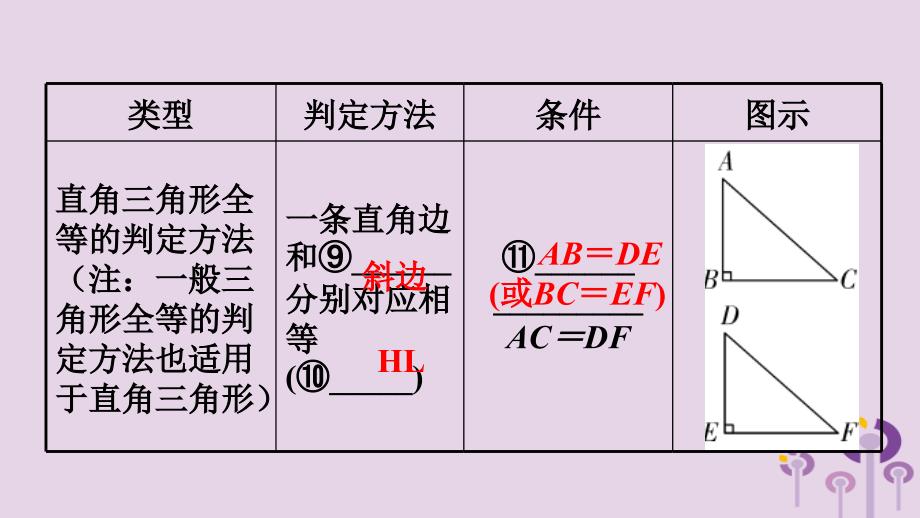 2018中考数学复习 第19课时 全等三角形课件_第5页