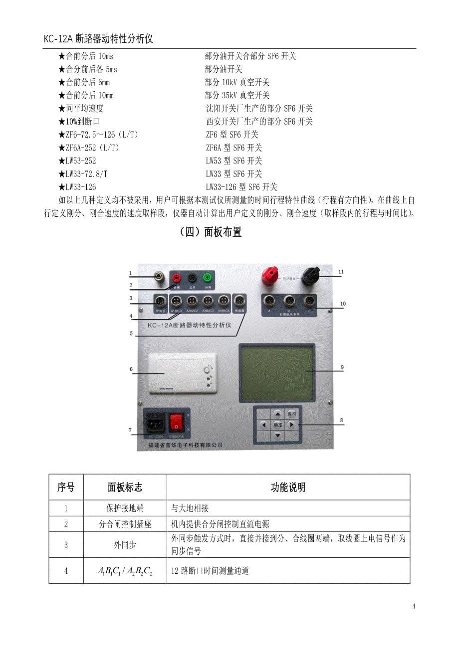 KC—12A型断路器动特性分析仪.doc_第5页