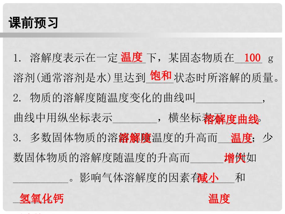 九年级化学下册 第九单元 溶液 课题2 溶解度 课时2 溶解度与溶解度曲线（内文）课件 （新版）新人教版_第2页