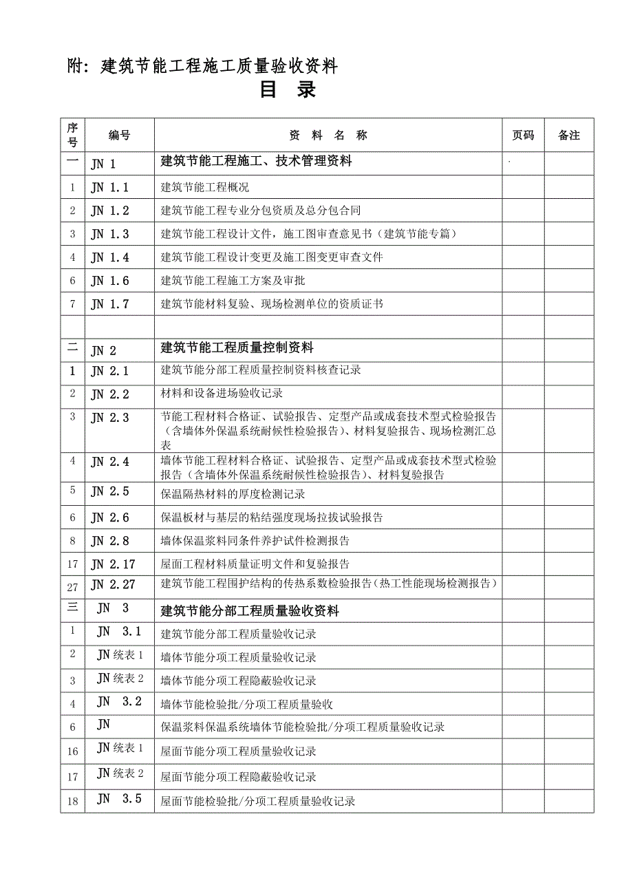 建筑节能资料表格JN_第1页