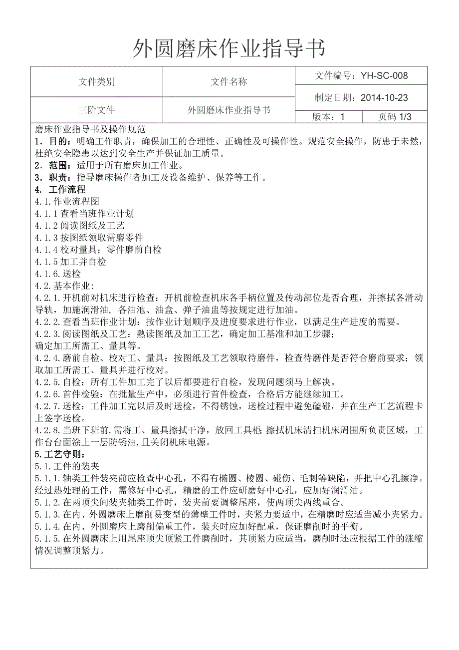 外圆磨床作业指导书_第1页