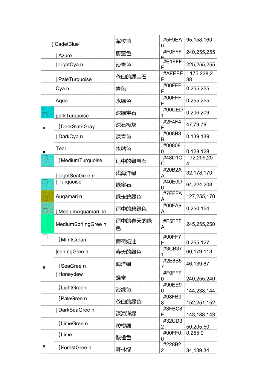 html颜色代码大全_第3页