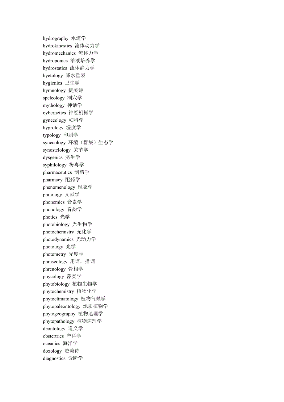 各种“学”和以-logy结尾的词 (2).doc_第4页