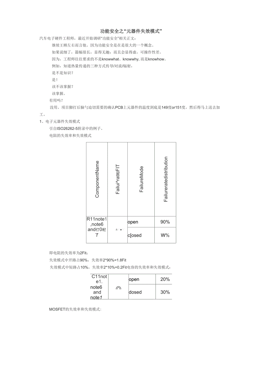 功能安全之“元器件失效模式”_第1页