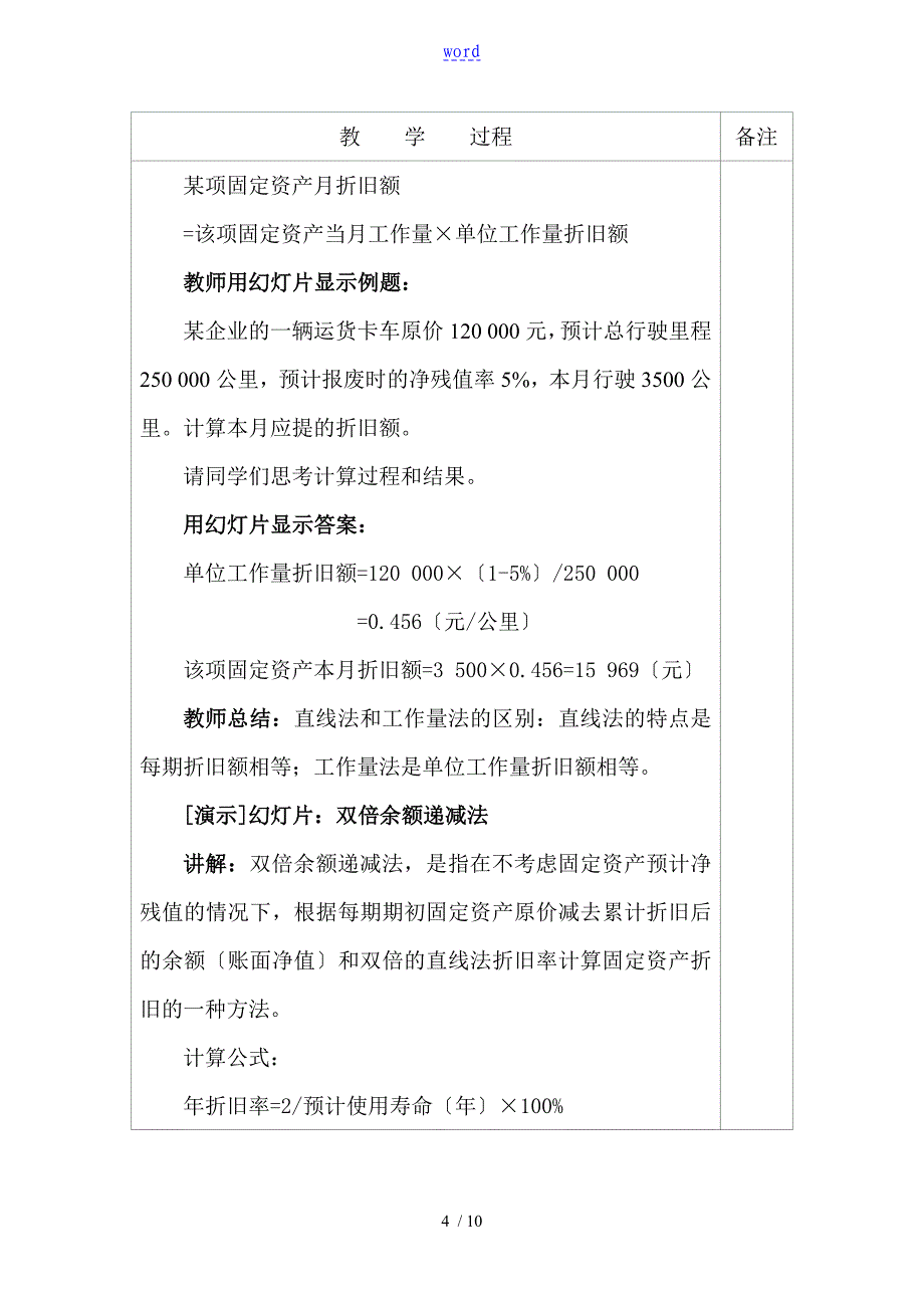 固定资产折旧方法教案设计_第4页