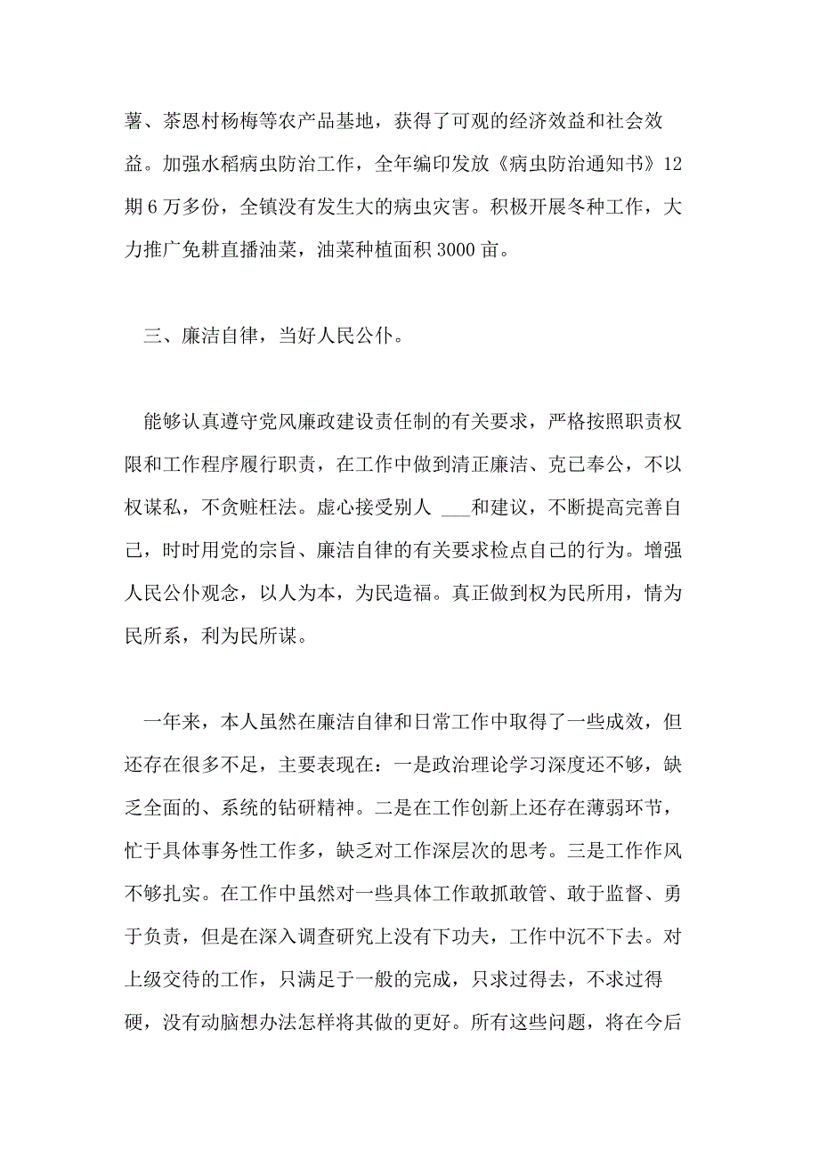 2020年度副镇长述职述廉报告_第2页