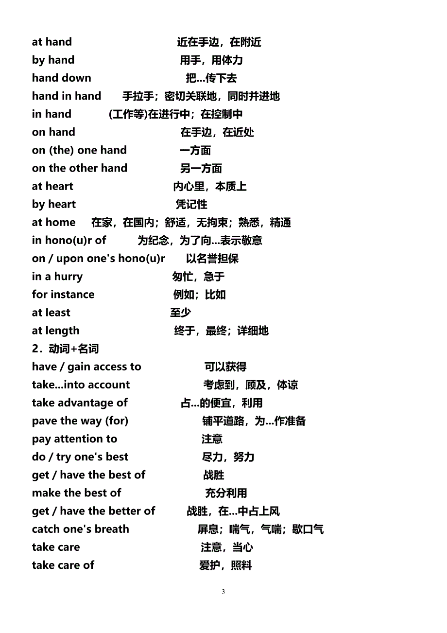 英语四级考试词组必备8页.doc_第3页