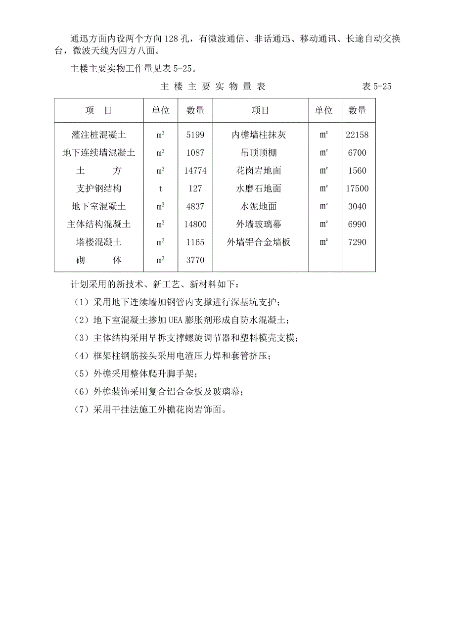 框筒结构电信大厦施工组织设计方案_第4页