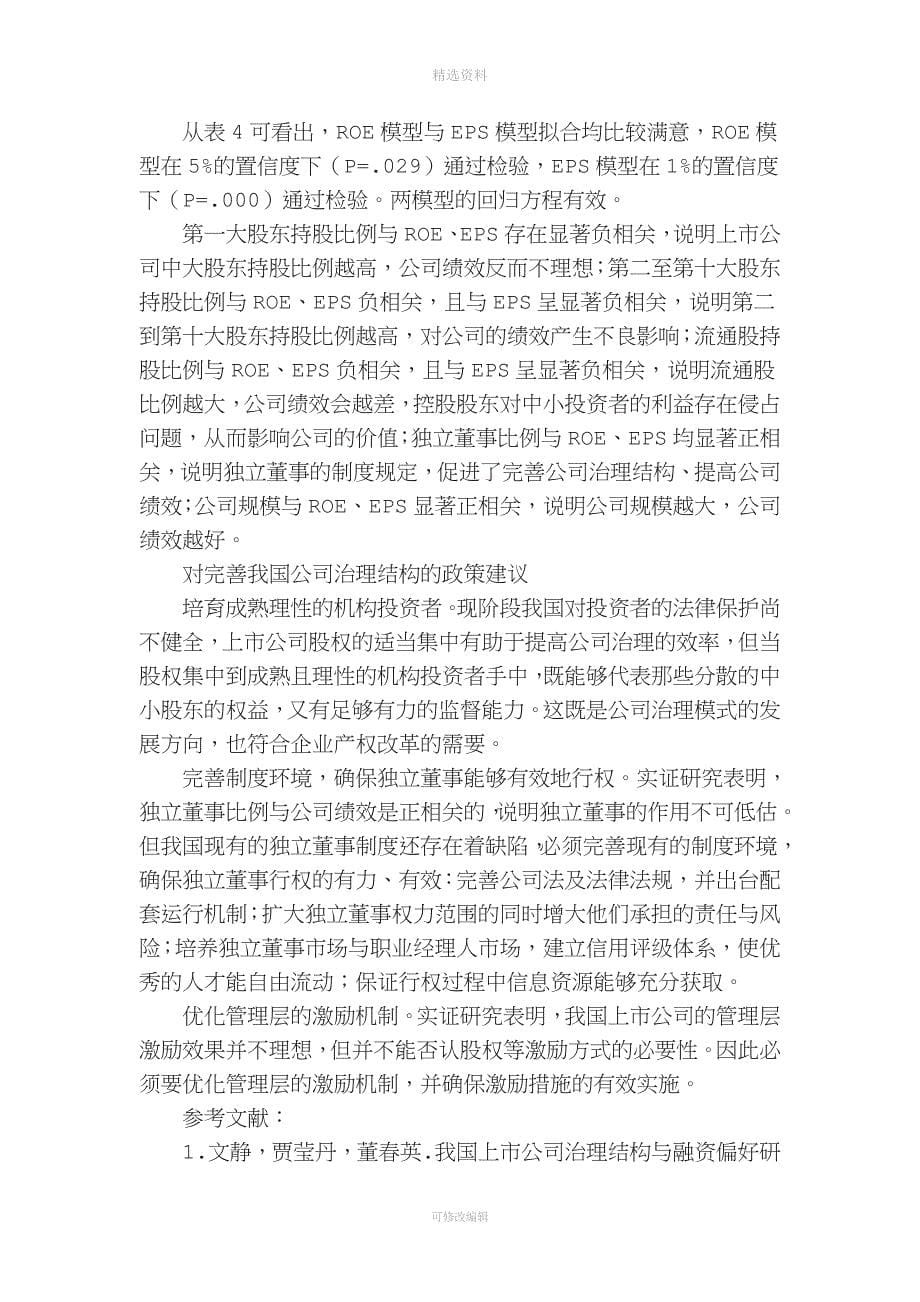 公司治理结构与公司绩效关系实证分析.doc_第5页