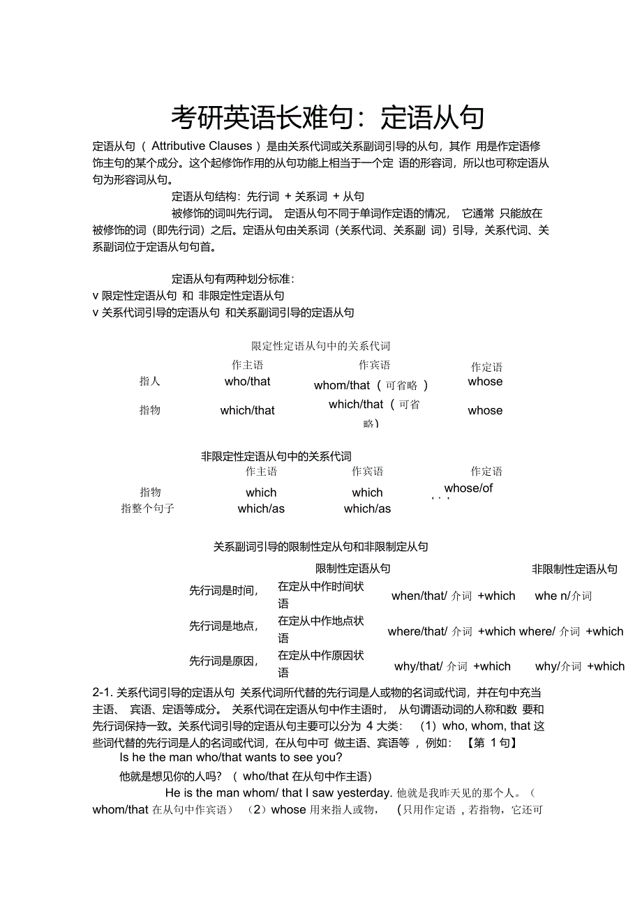 考研英语长难句：定语从句_第1页