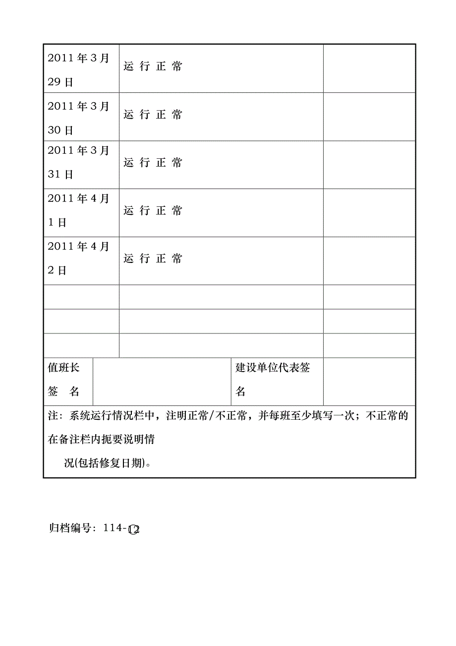 智能建筑系统试运行记录_第3页