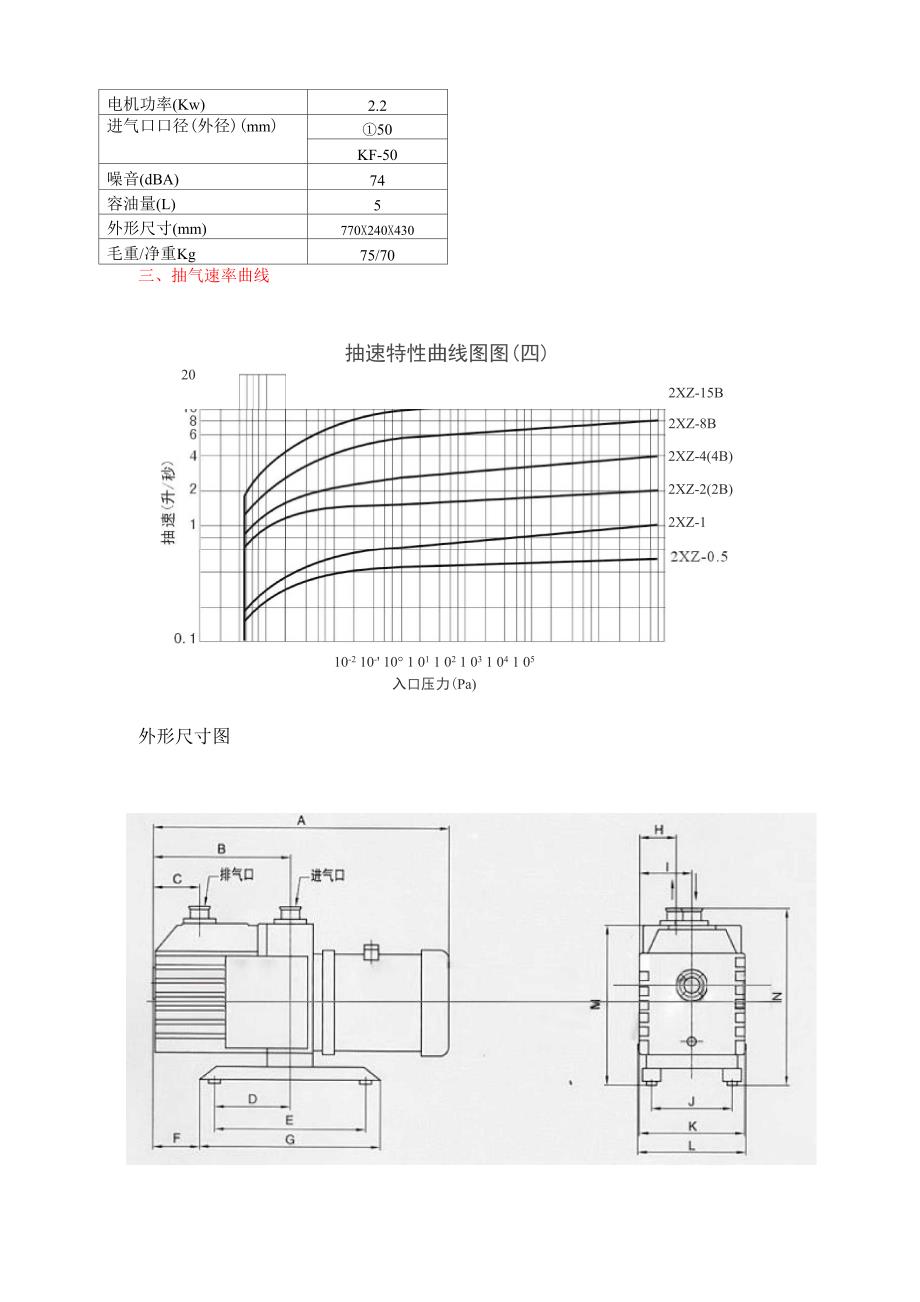 2XZ-25B型直联旋片式真空泵特点及技术参数_第3页