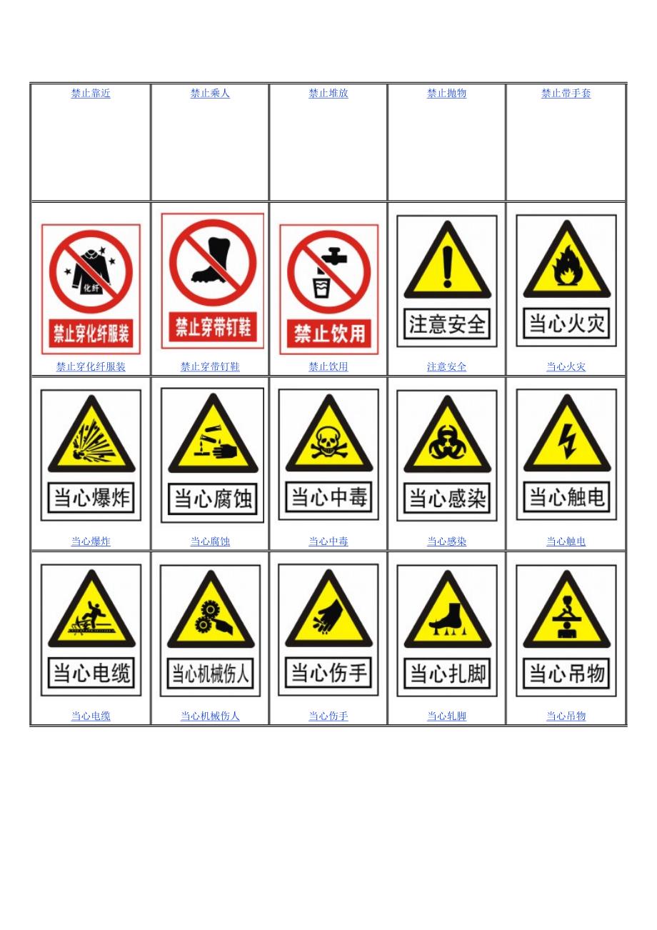 安全、环境、职业卫生警示标志图示大全.doc_第2页
