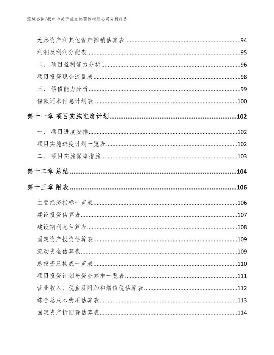 扬中市关于成立热固性树脂公司分析报告_第5页