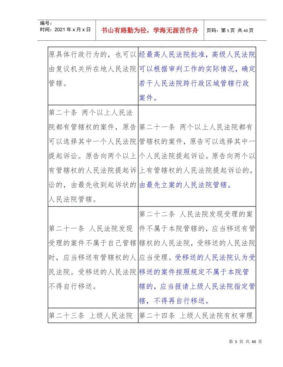 新旧行政诉讼法对照表_第5页