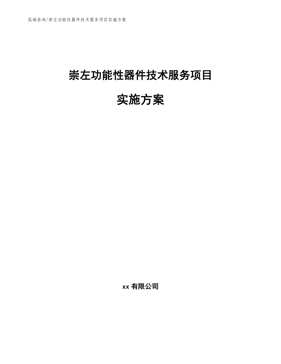 崇左功能性器件技术服务项目实施方案_第1页