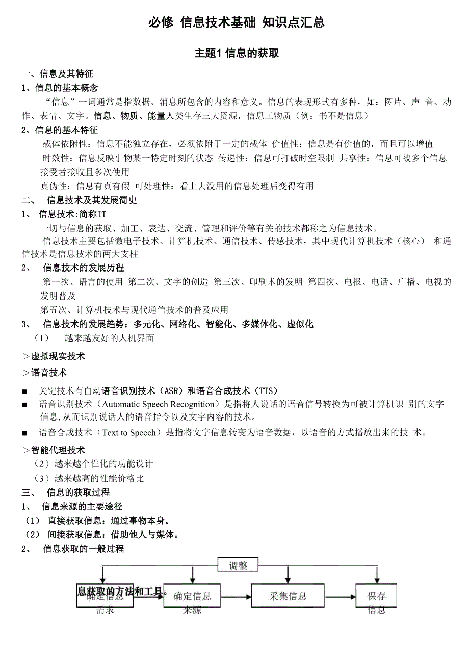 必学信息技术基础知识点汇总_第1页