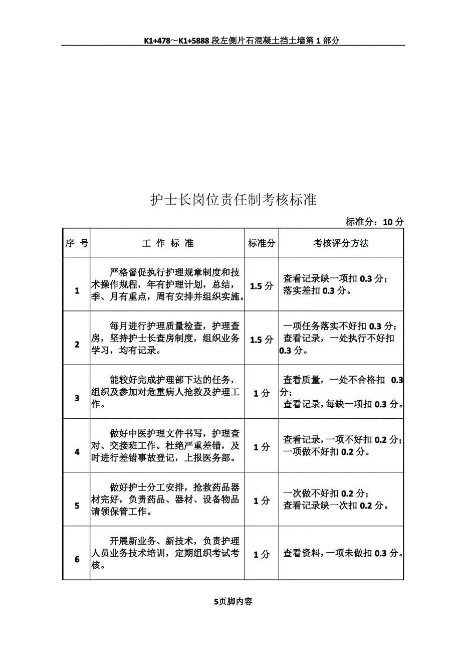 各层次护理管理岗位职责及考核标准._第5页