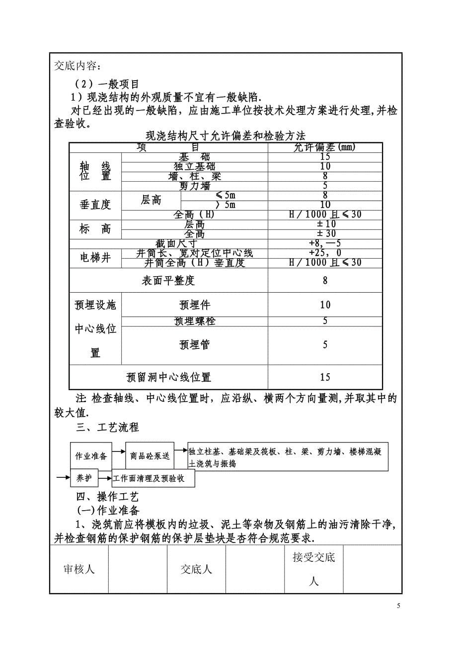 技术交底记录(框剪结构混凝土浇筑).doc_第5页