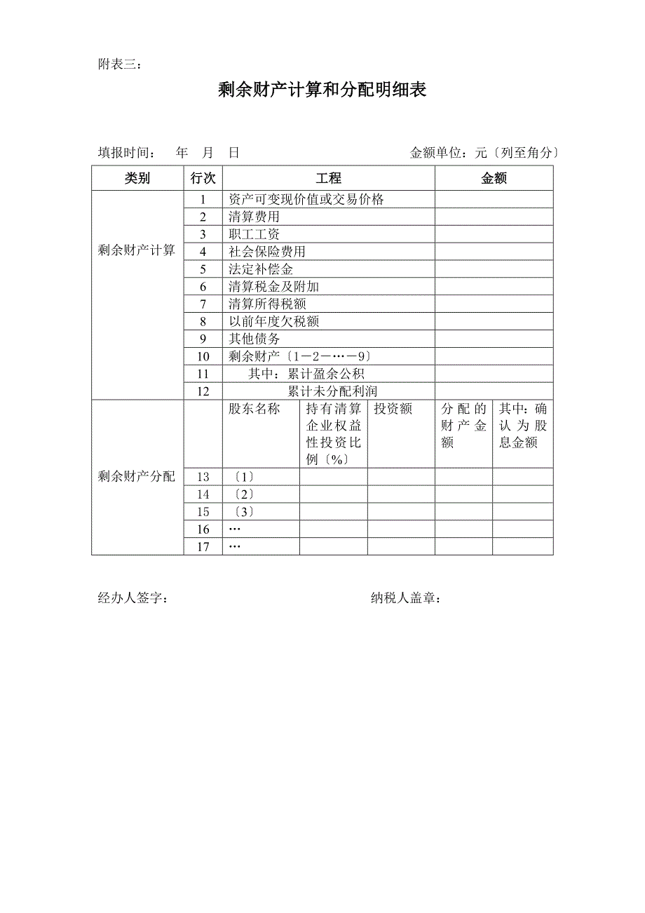 清算表及附表_第4页