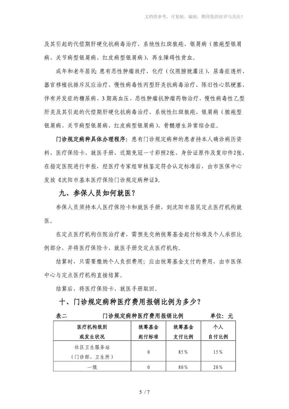 沈阳市城镇居民基本医疗保险_第5页