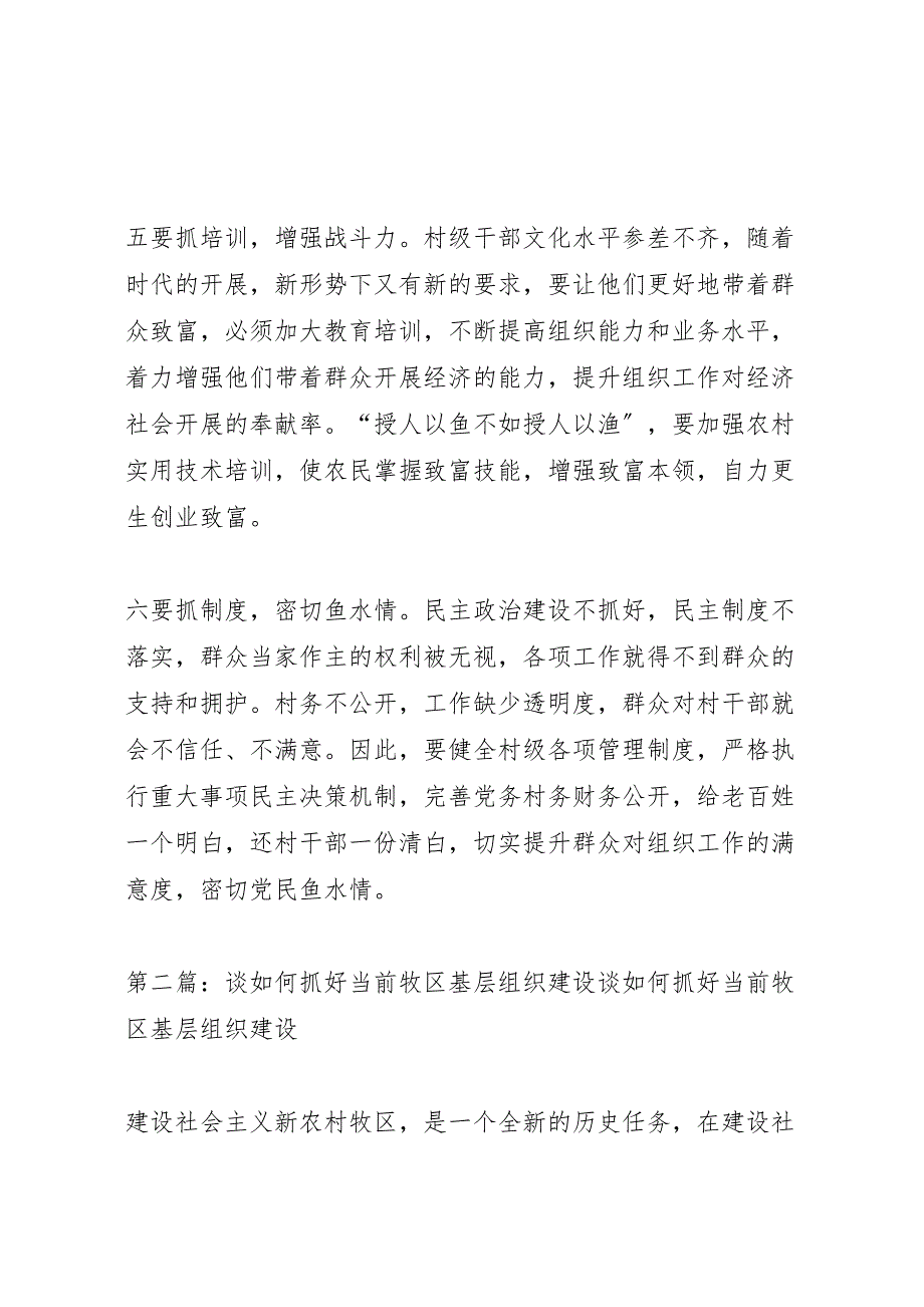 2023年当前农村基层组织建设需要抓好的六大问题.doc_第3页