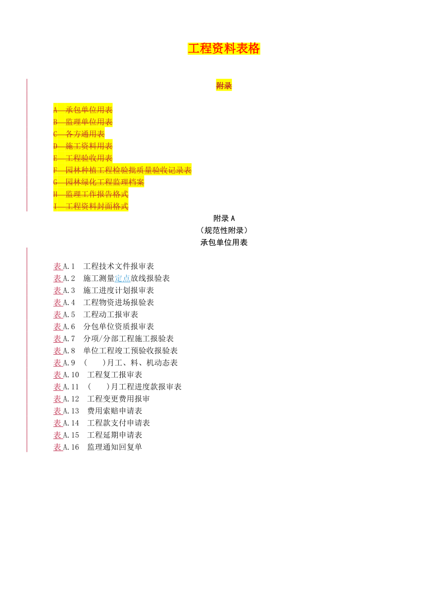 园林工程资料表格全套_第1页