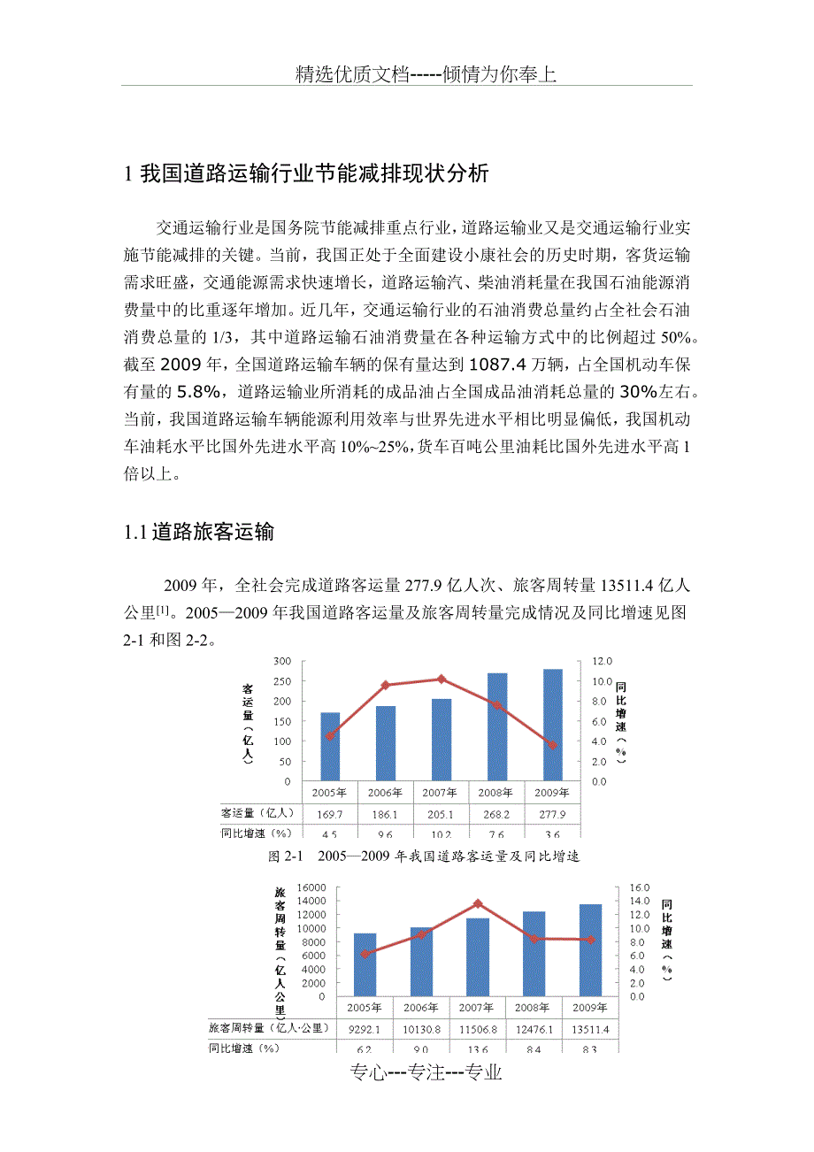 我国道路运输行业节能减排现状分析(共14页)_第1页