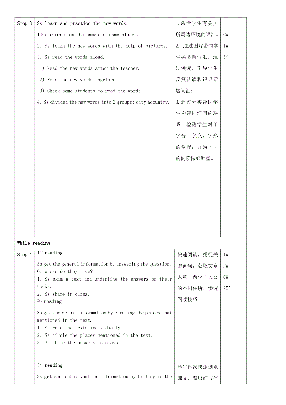 七年级英语上册 Unit 3 Home Lesson 9 Near my home教案 （新版）北师大版_第3页