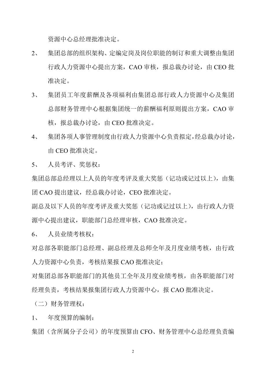 董事会对经营层授权管理规定_第2页