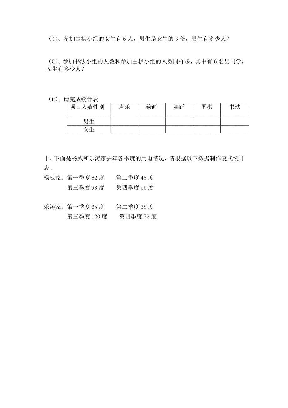 3--4复式统计表、条形统计图、复式条形统计图--练习题.doc_第5页