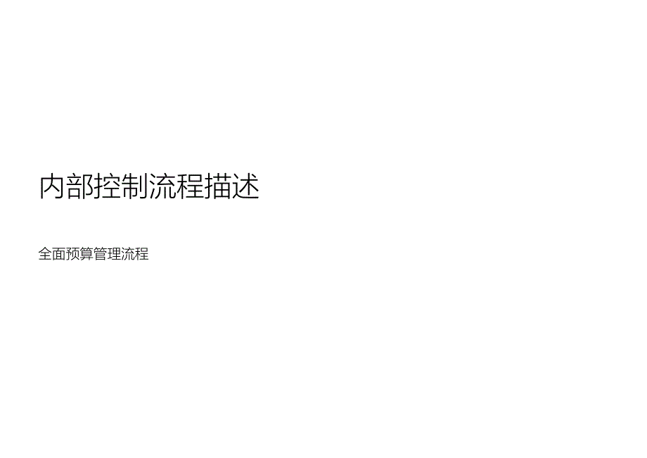 全面具体预算管理标准流程_第1页