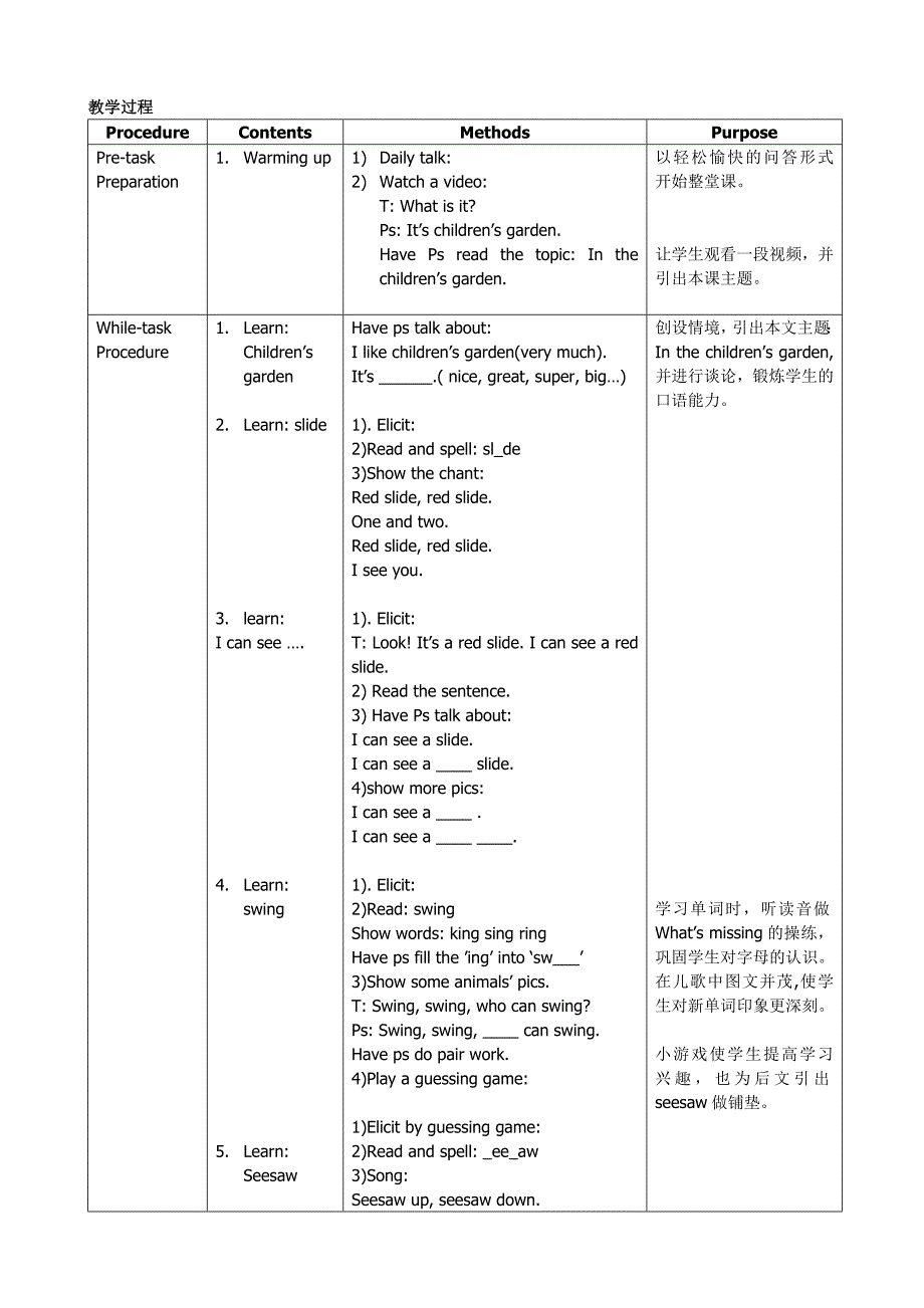 2AM3U1Inthechildren’sgarden教案_第2页