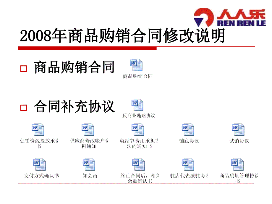 人人乐商品购销合同条款修改和签订说明_第3页