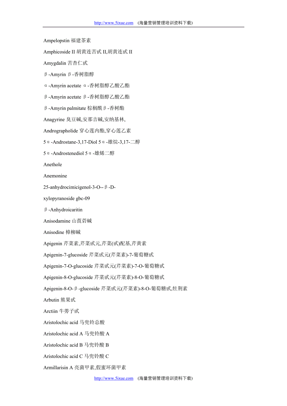 【管理精品】中药化学成分中英文对照_第3页