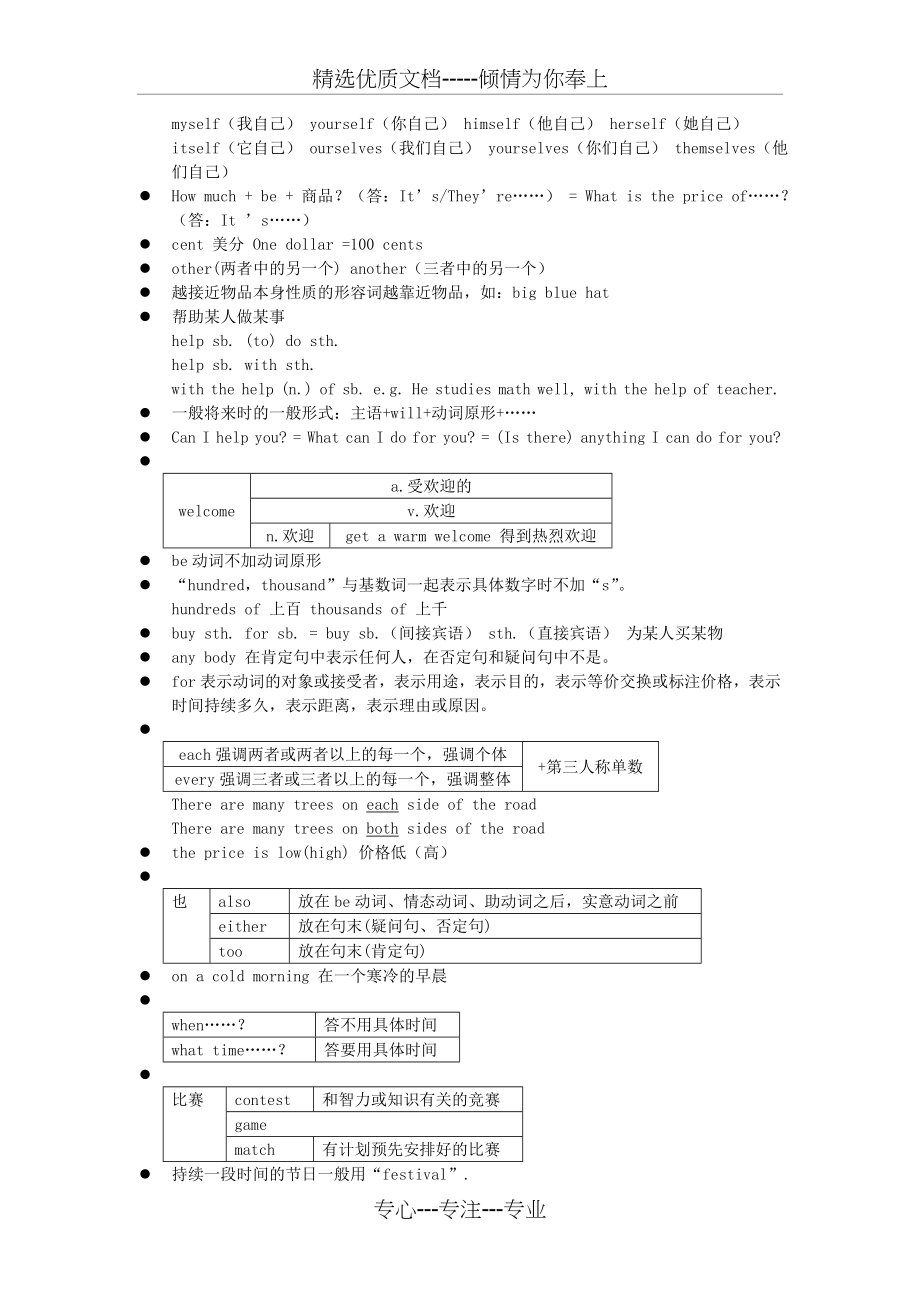 初中英语笔记大全-(超级精华版)(共58页)_第2页