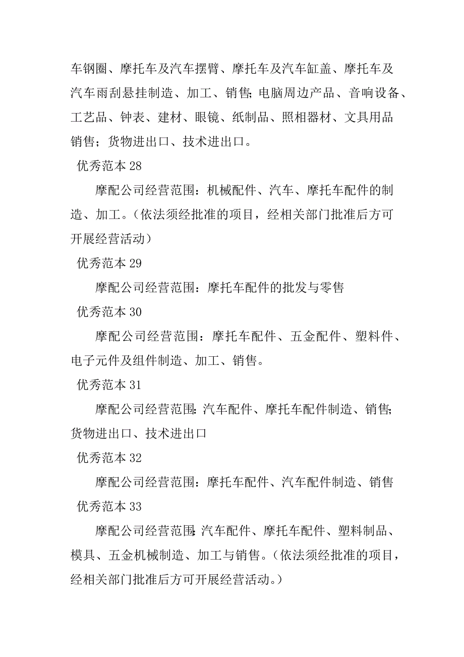 2023年摩配经营范围(50个范本)_第5页