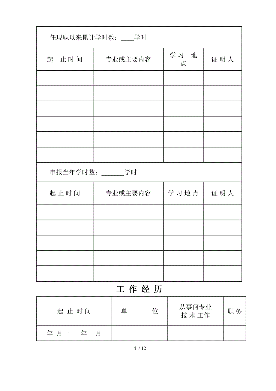 专业技术职务任职资格评审表_第4页