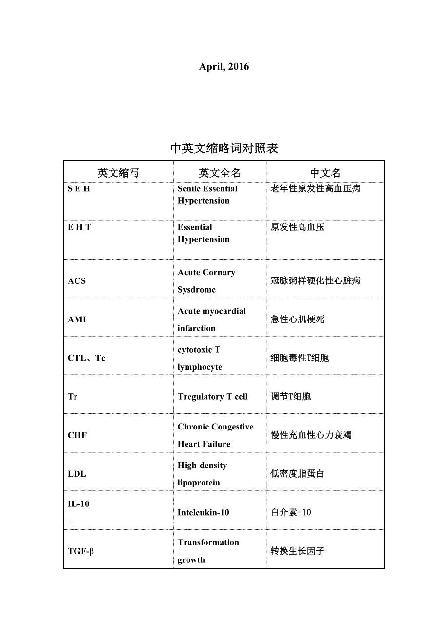 老年原发性高血压患者外周血T淋巴细胞的表达及阿托伐他汀干预的研究学位论文.doc_第3页