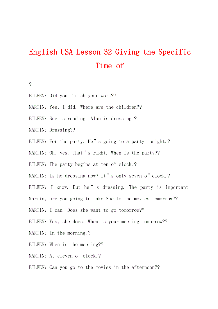 English-USA-Lesson-32-Giving-the-Specific-Time-of.docx_第1页