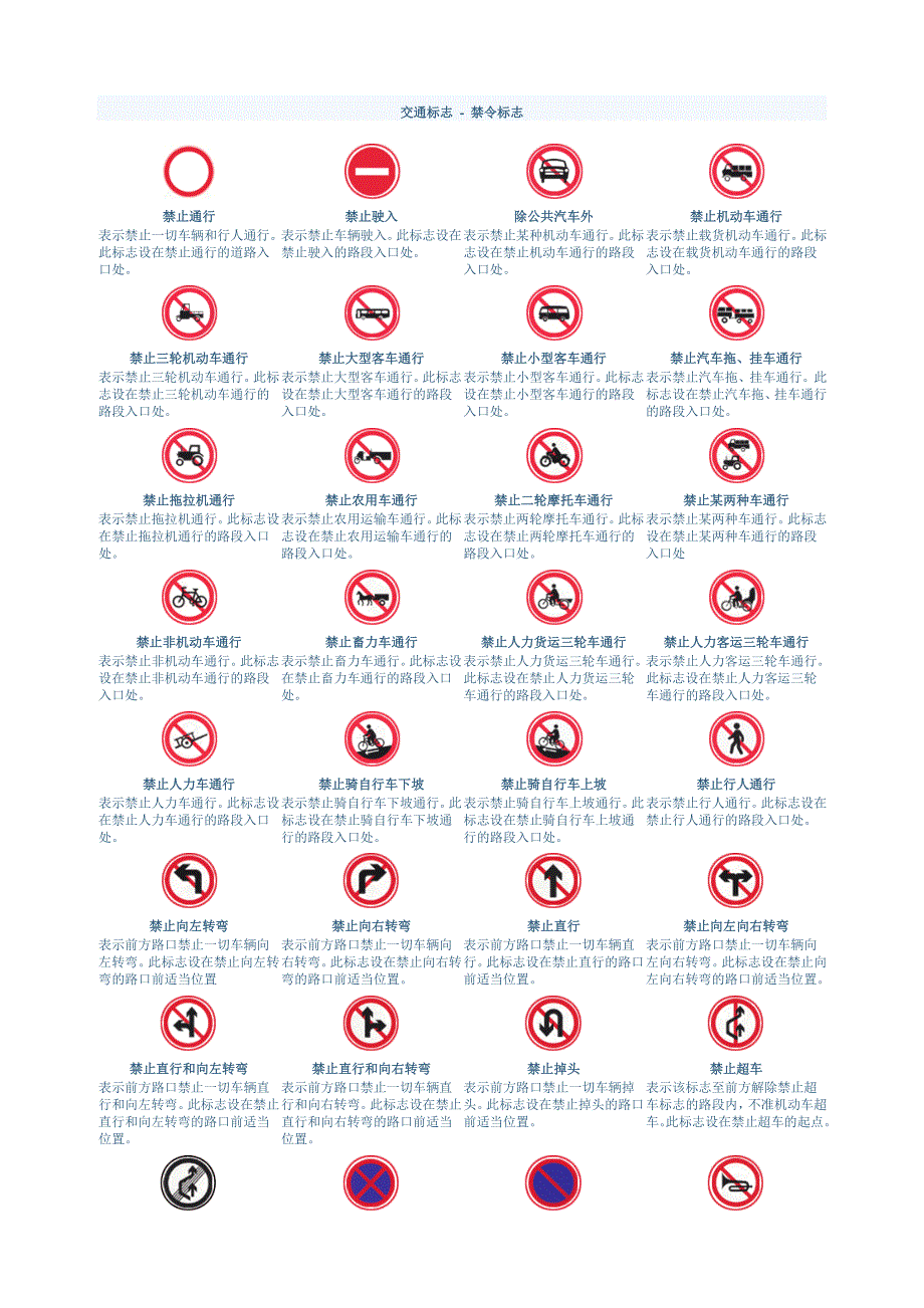 交通标志图片大全_第3页